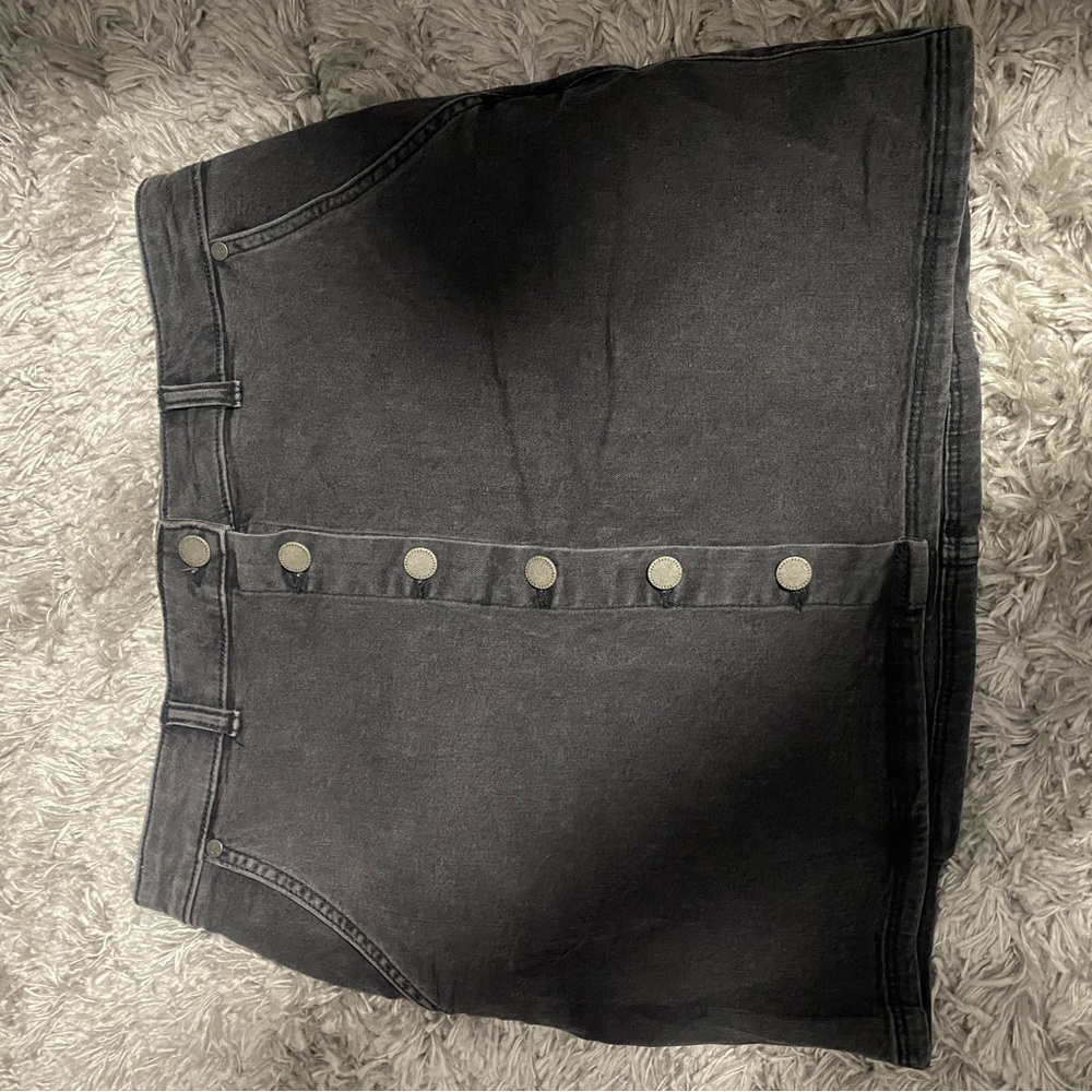Roxy black denim mini skirt